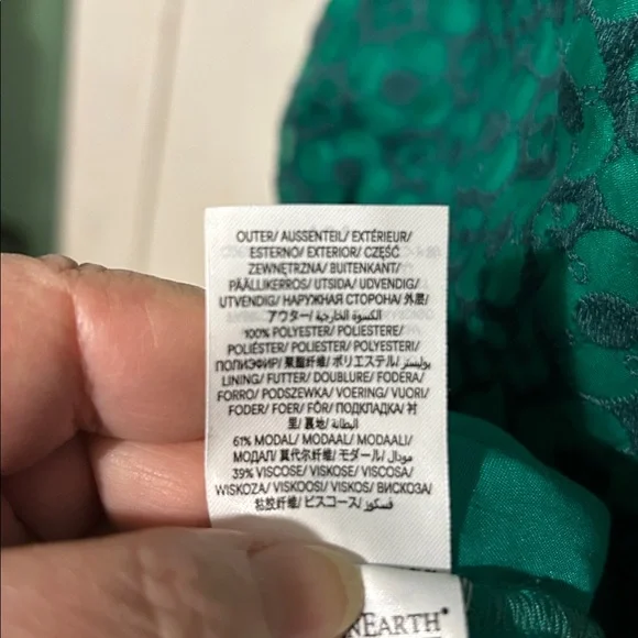 NWT Boden Midi Dress Fit-N-Flare Green Eyelet Lace Empire Waist - Picture 15 of 16